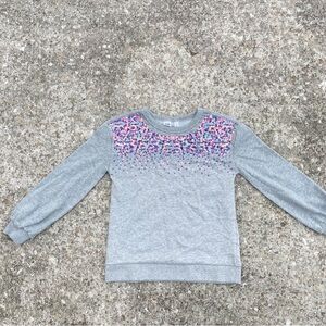 H&M Kids Gray Sweatshirt with Pink Pattern